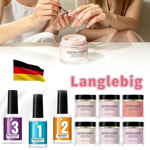 Dipping powder nails set - nails,